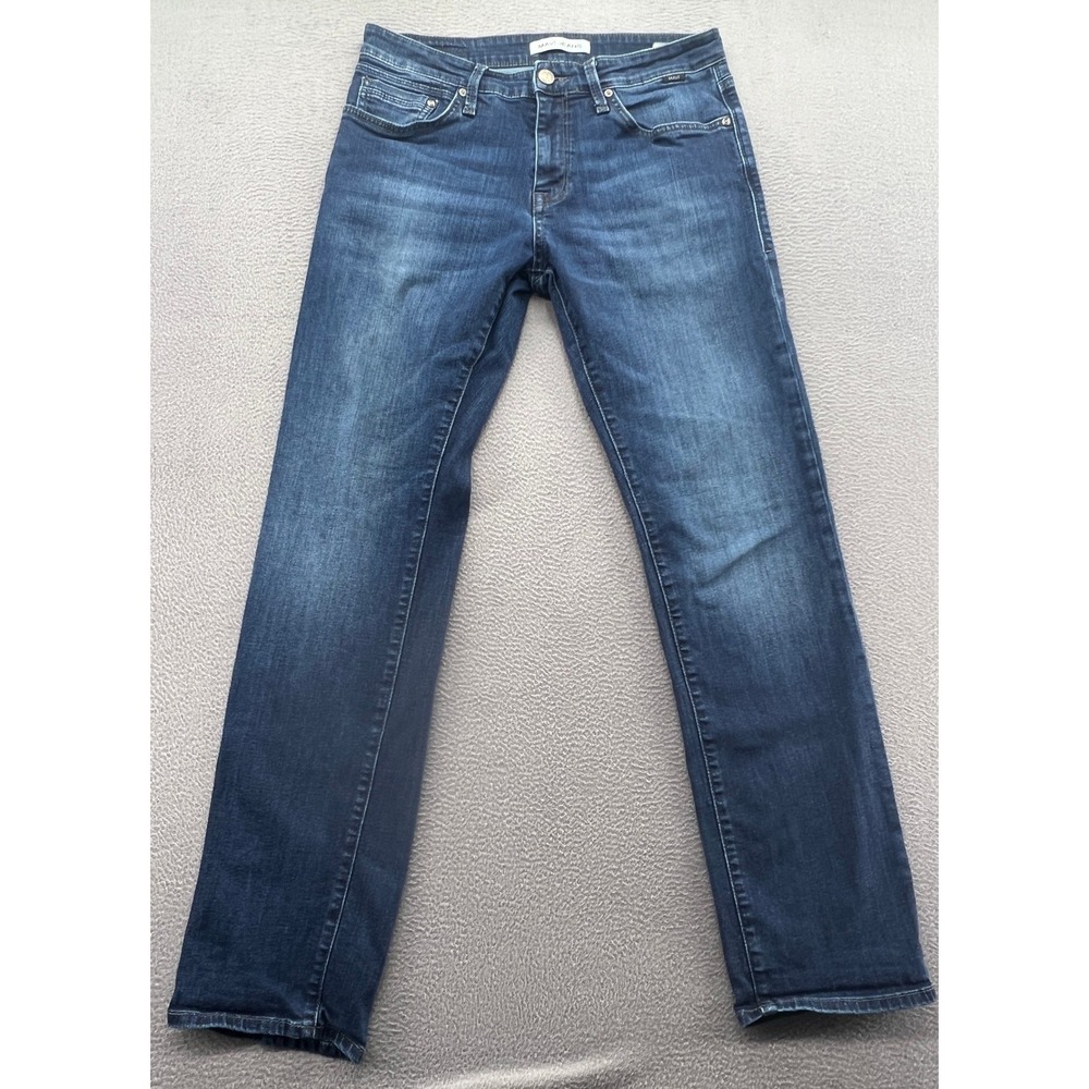 Mavi Jeans Zach Jeans Mens 32x32 Straight Leg Dark Wash Denim Blue